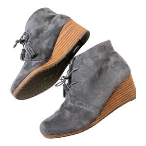 Dr Scholls Dakota Grey Suede Lace Up Shoe Size 8.5